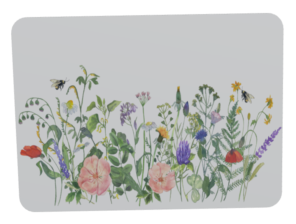 Wild Flower Hardboard Placemat and Coaster Set